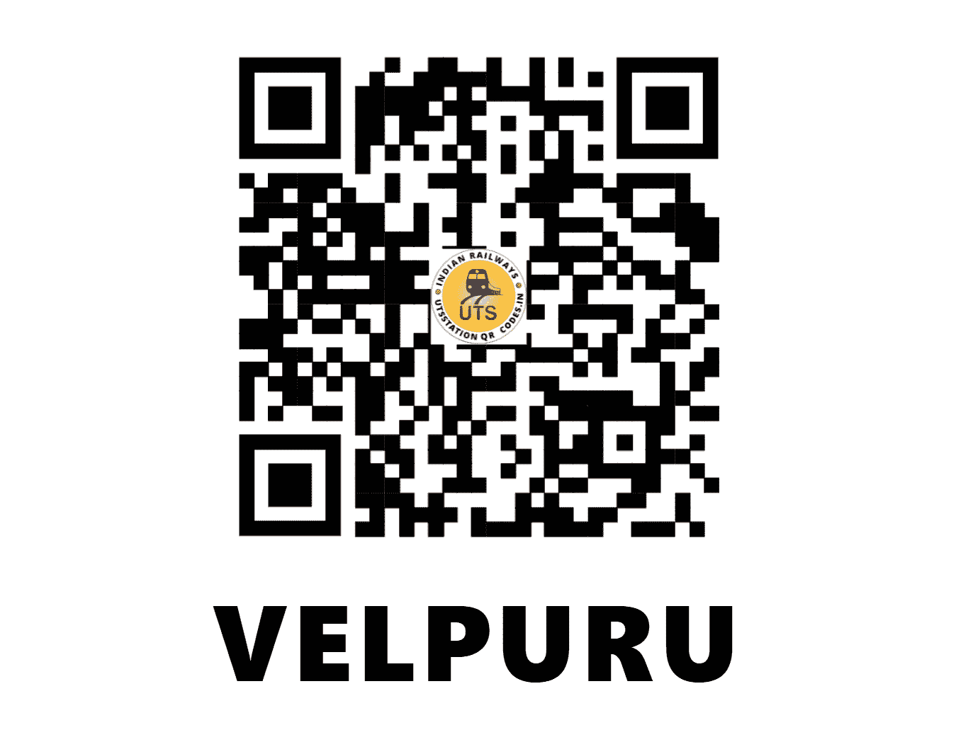 UTS QR Code for VELPURU - VPU (SC - ANDHRA PRADESH)